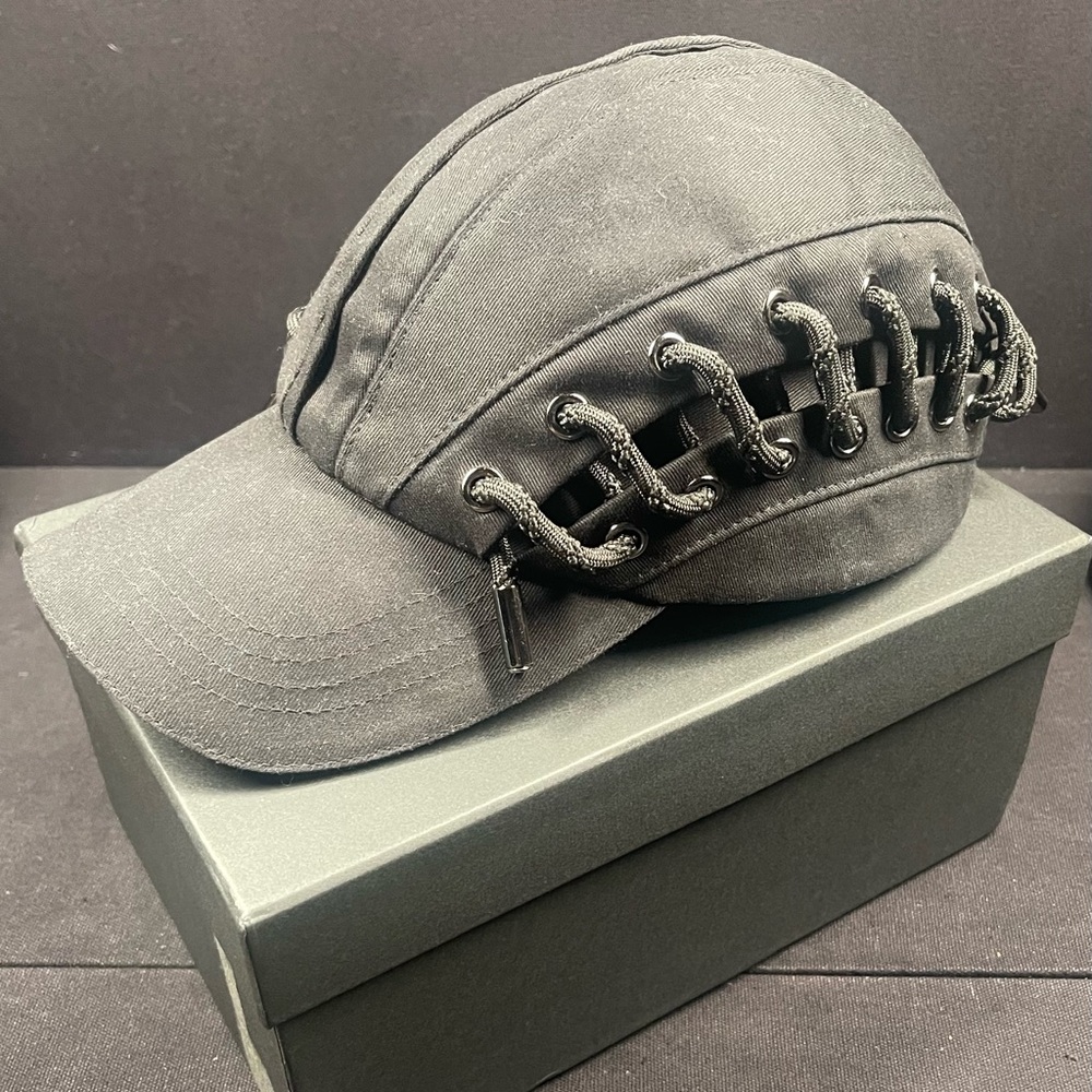 INSIDE OUT Stylish Black Lace-Up Men's Hat